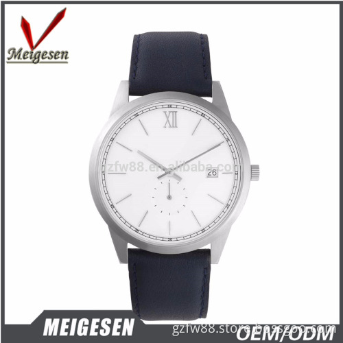 Mineral Crystal Glass Genuine Leather Belt Luxury Men's Wristwatch Factory